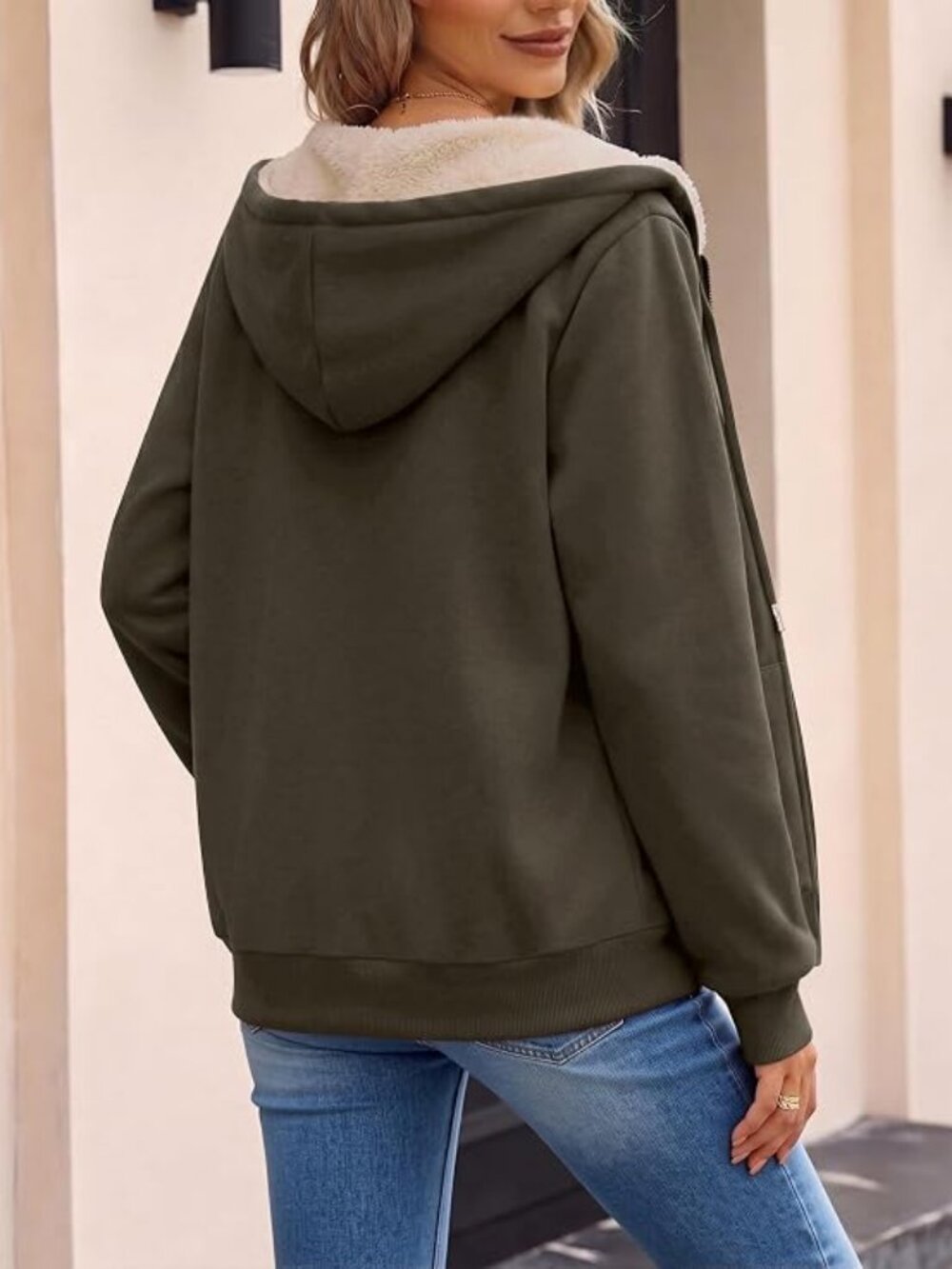 Zeagoo Women Sherpa Fleece Jacket Zip Up Thick Warm Hoodie Fall Winter Coat